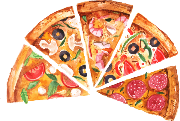 Слайс пиццы вектор