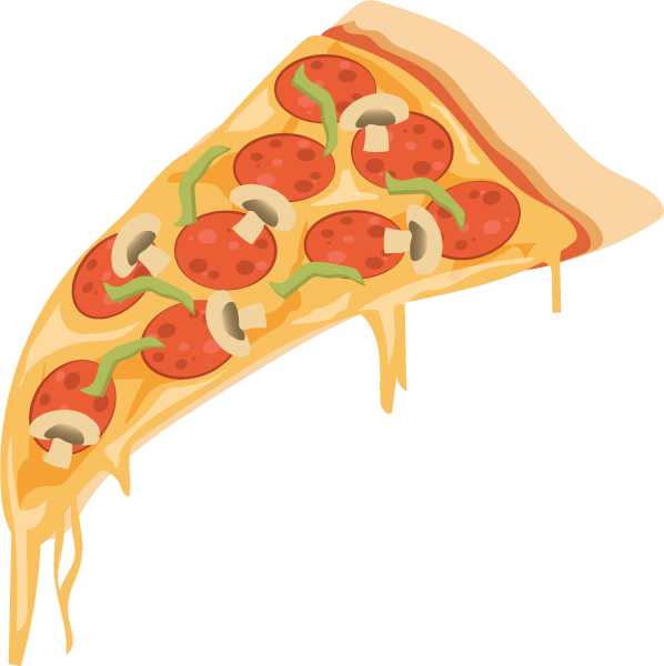 Векторный кусок пиццы