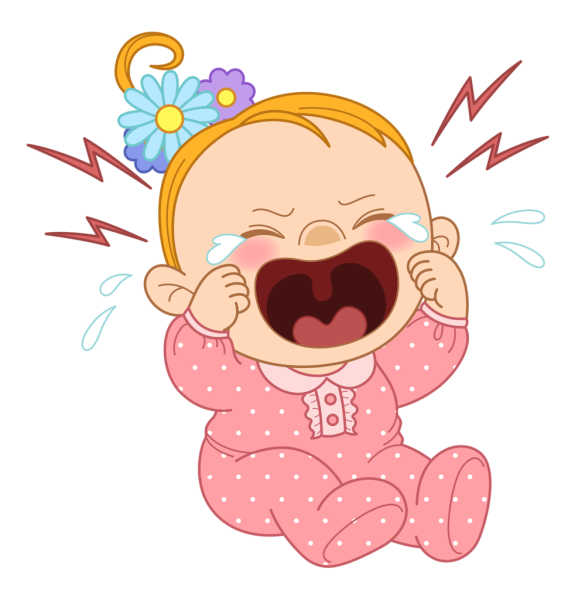 Плачущий ребенок мультяшный