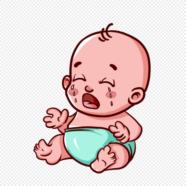 Иллюстрация плачущего малыша для детей