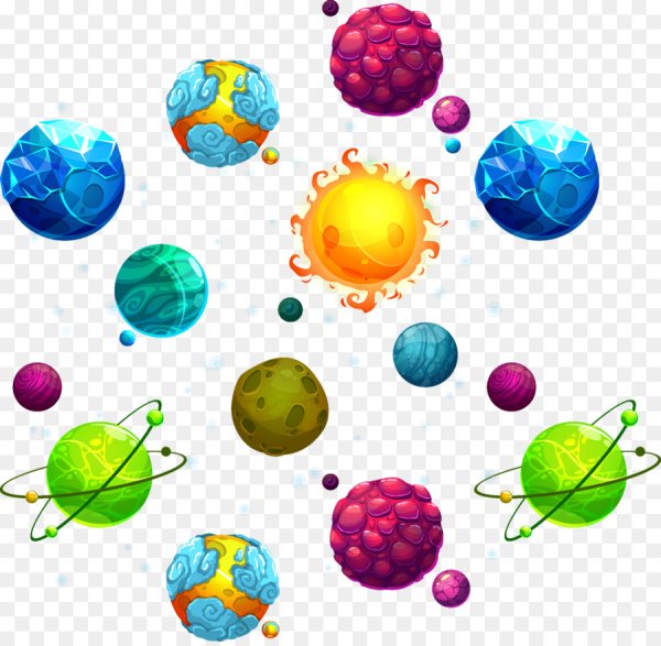 Векторный цветные планеты