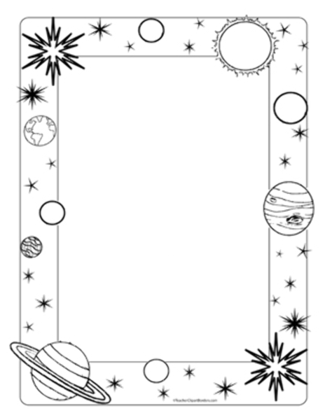 Космическая рамка для ворда