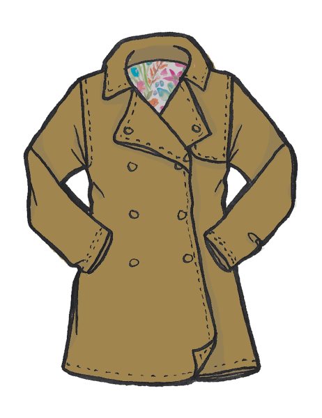 Девочка в плаще рисунок