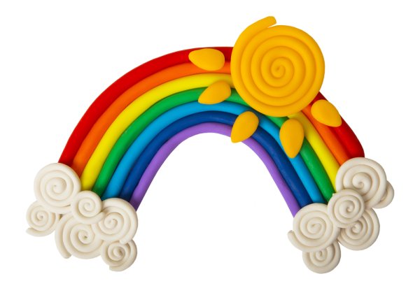 Радуга из пластилина для детей