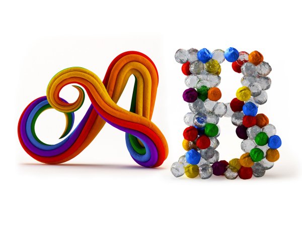 Пластилиновые буквы