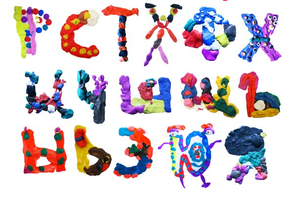 Азбука из пластилина