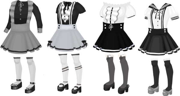 Костюм горничной гача клаб