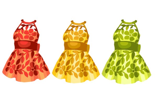 Платье на белом фоне