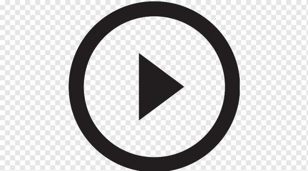 Значок плей на прозрачном фоне без кружочка
