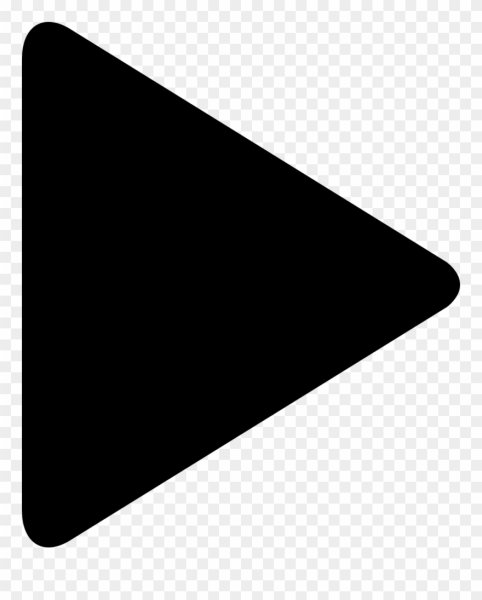 Значок плей черный