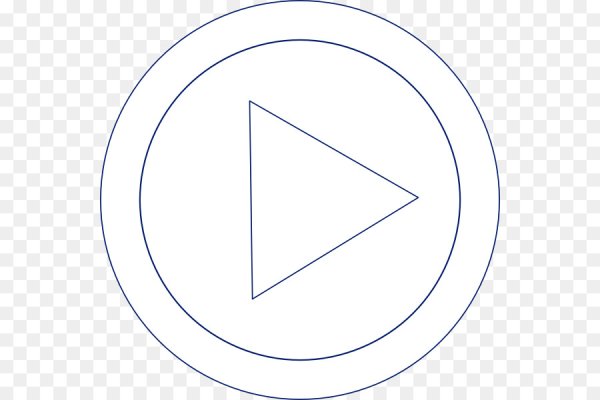 Значок плей белый