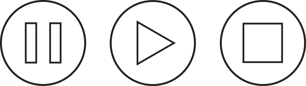 Значок пауза перемотка