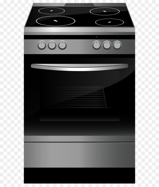 Кухонная плита на прозрачном фоне
