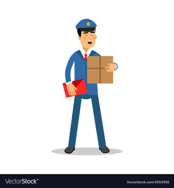 Почтальон с коробкой