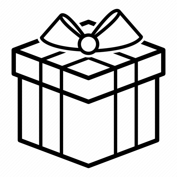 Подарок черно белый