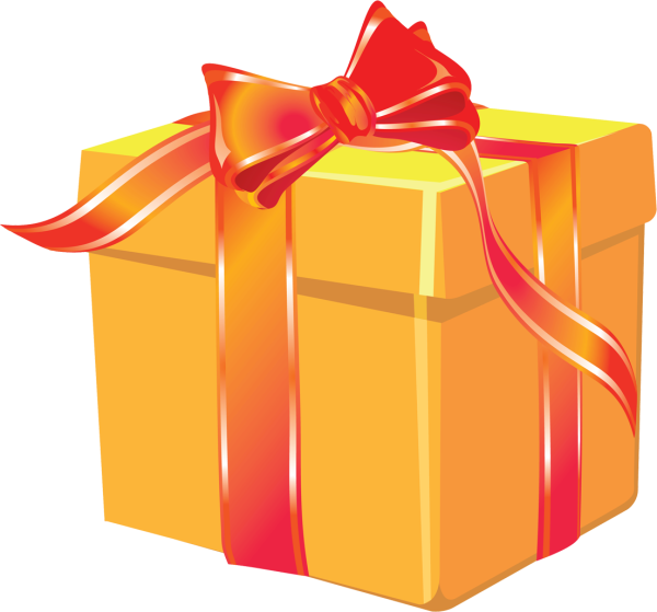 Подарочные коробки на прозрачном фоне