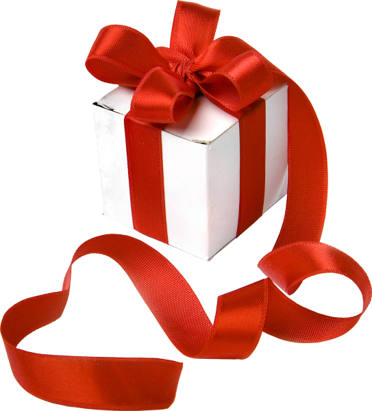 Коробка с красным бантом