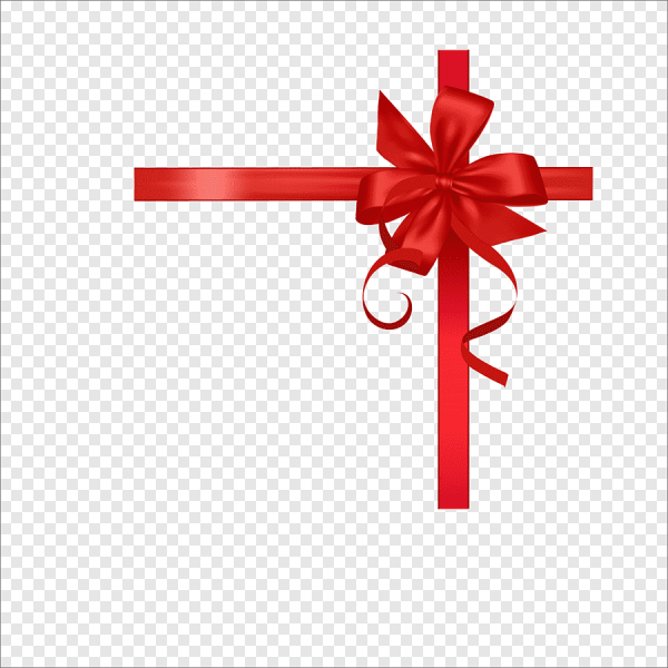 Бантик на подарок без фона