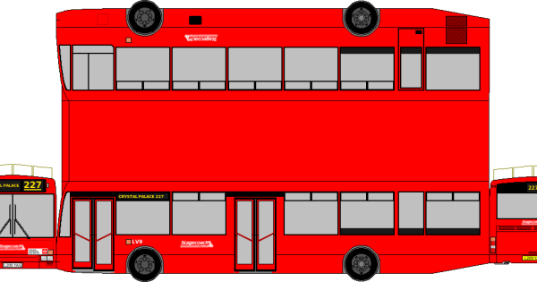 Лондонский двухэтажный красный автобус ручной работы