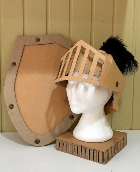Шлем рыцаря своими руками: схема как сделать из картона
