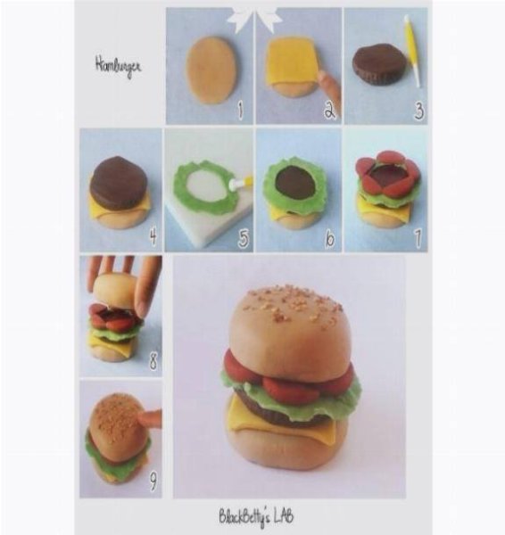 Как слепить кукольную еду печенье-сэндвич из пластилина своими руками