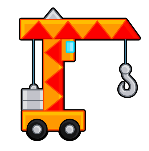 Подъемный кран на прозрачном фоне