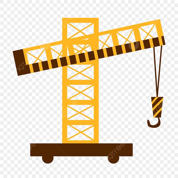 Желтый кран вектор