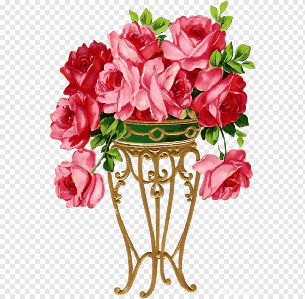 Вазон с цветами рисунок