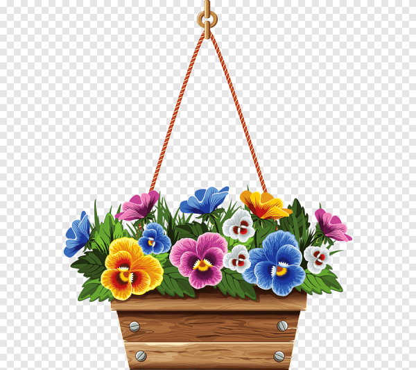 Кашпо с цветами открытка