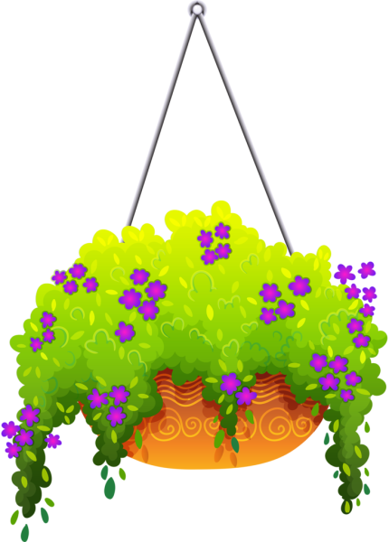 Кашпо с цветами вектор