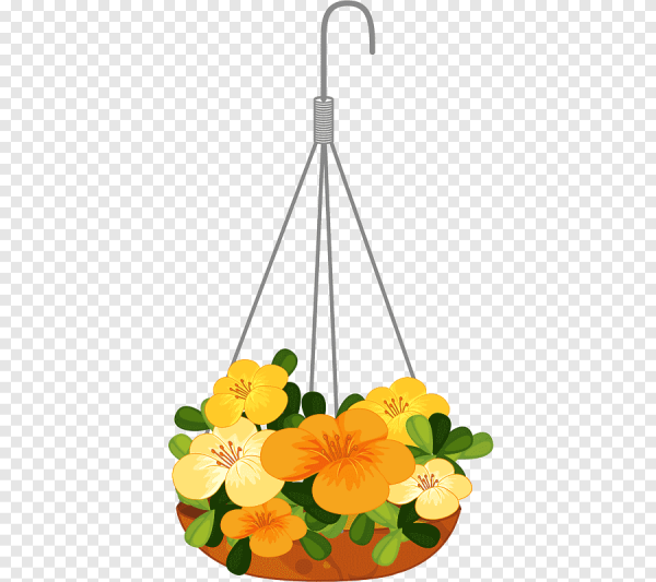 Подвесные горшки Рисованные