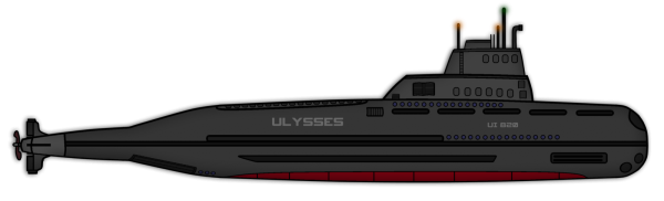 Подводная лодка вид сбоку