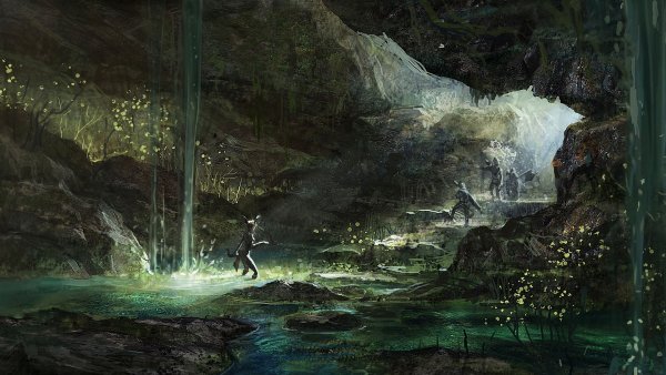 Подземное озеро фэнтези