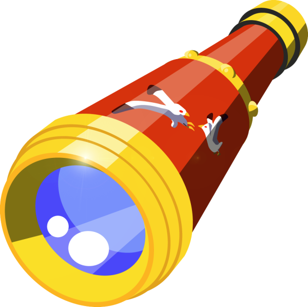 Подзорная труба нарисованная