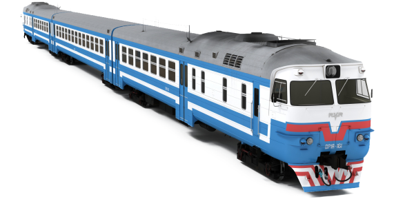 Электричка на белом фоне