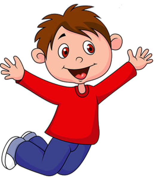 Прыгает мультяшный