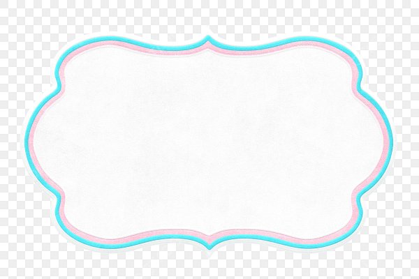 Фигурная рамка для надписи