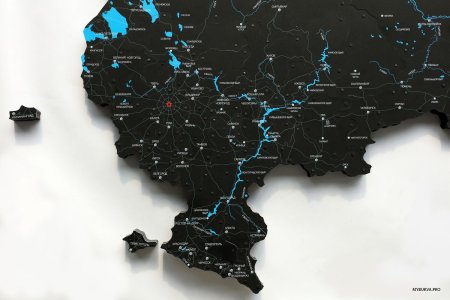 Карта России черная