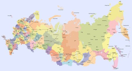 Политическая карта России 2022