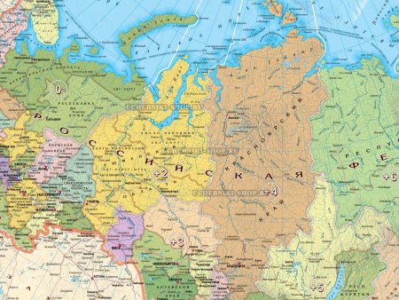 Географическая карта России с городами подробная