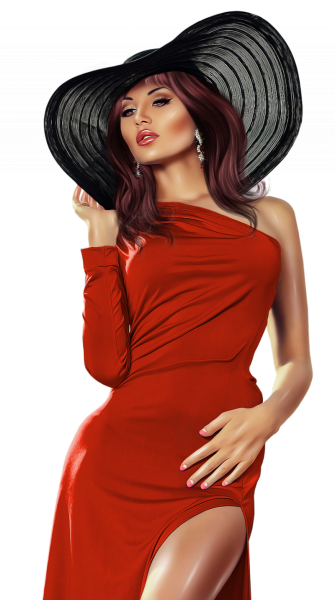 Девушка на прозрачном фоне