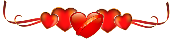 Сердечки в ряд
