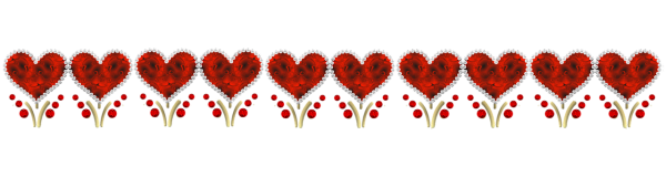 Бордюр сердечки на прозрачном фоне
