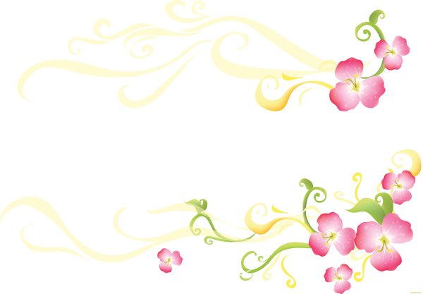 Полупрозрачные цветы на прозрачном фоне