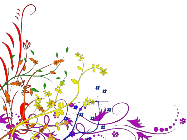 Весенние узоры на прозрачном фоне