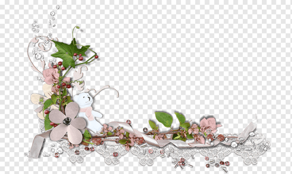 Свадебные цветочные уголки рамка