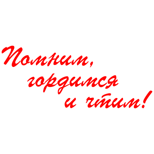 Мы помним мы гордимся надпись