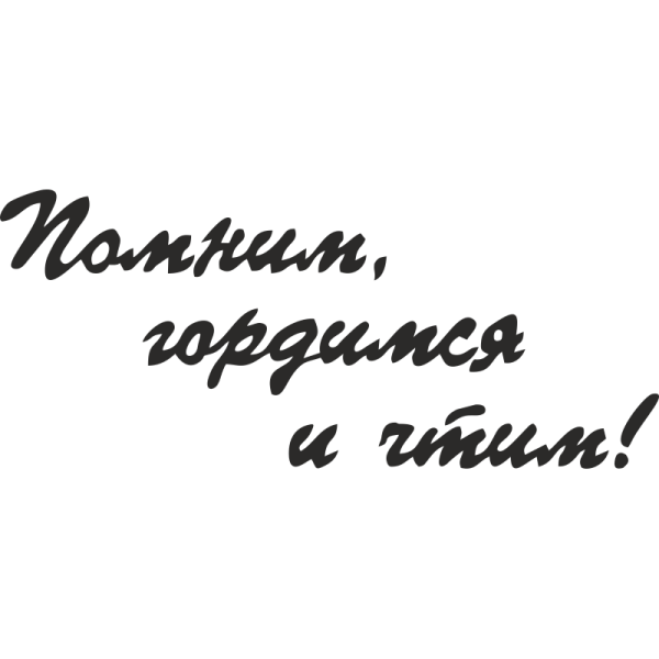 Мы помним мы гордимся надпись