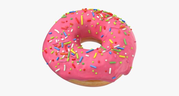 Розовый пончик с посыпкой