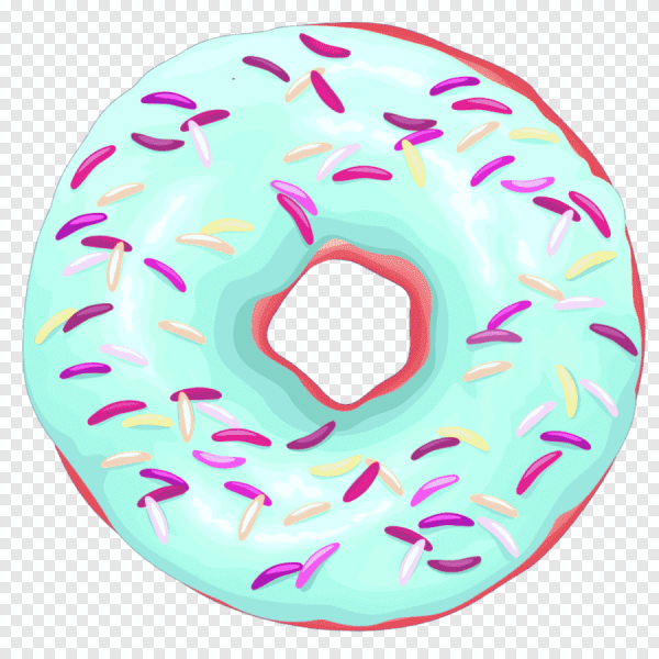 Пончик на белом фоне